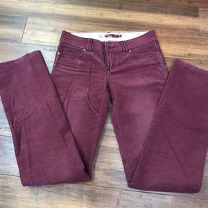 Prana red corduroy pants. Size 4 y’all.